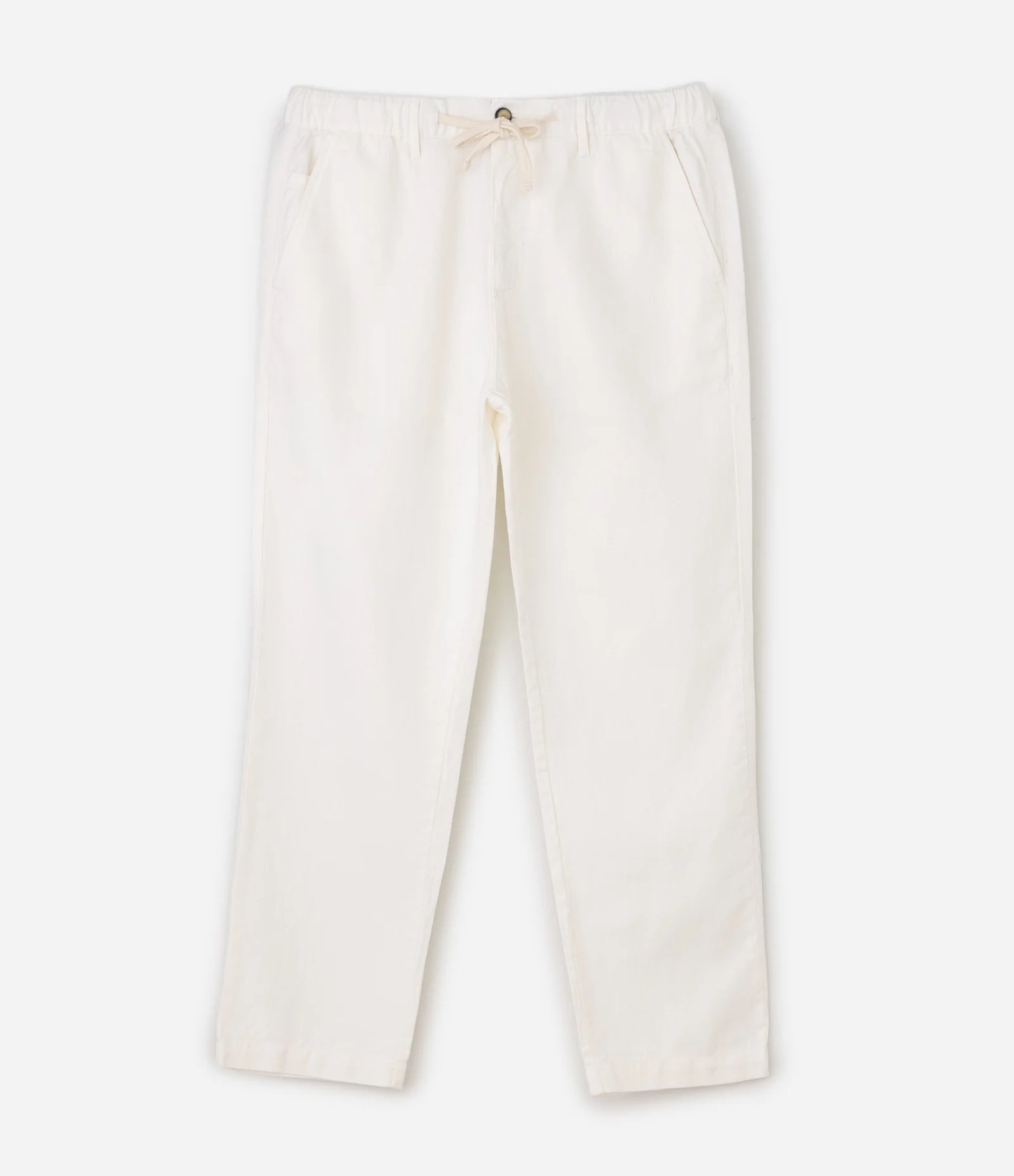 Comfort Cotton Straight-Leg Trousers – Sand