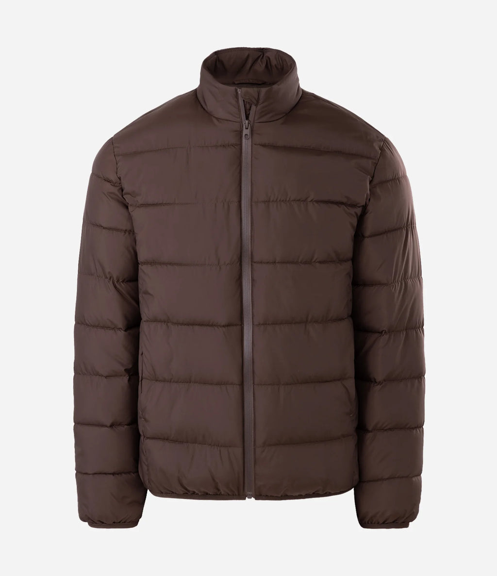 Lightweight Microfibre Zip Jacket – Light Brown