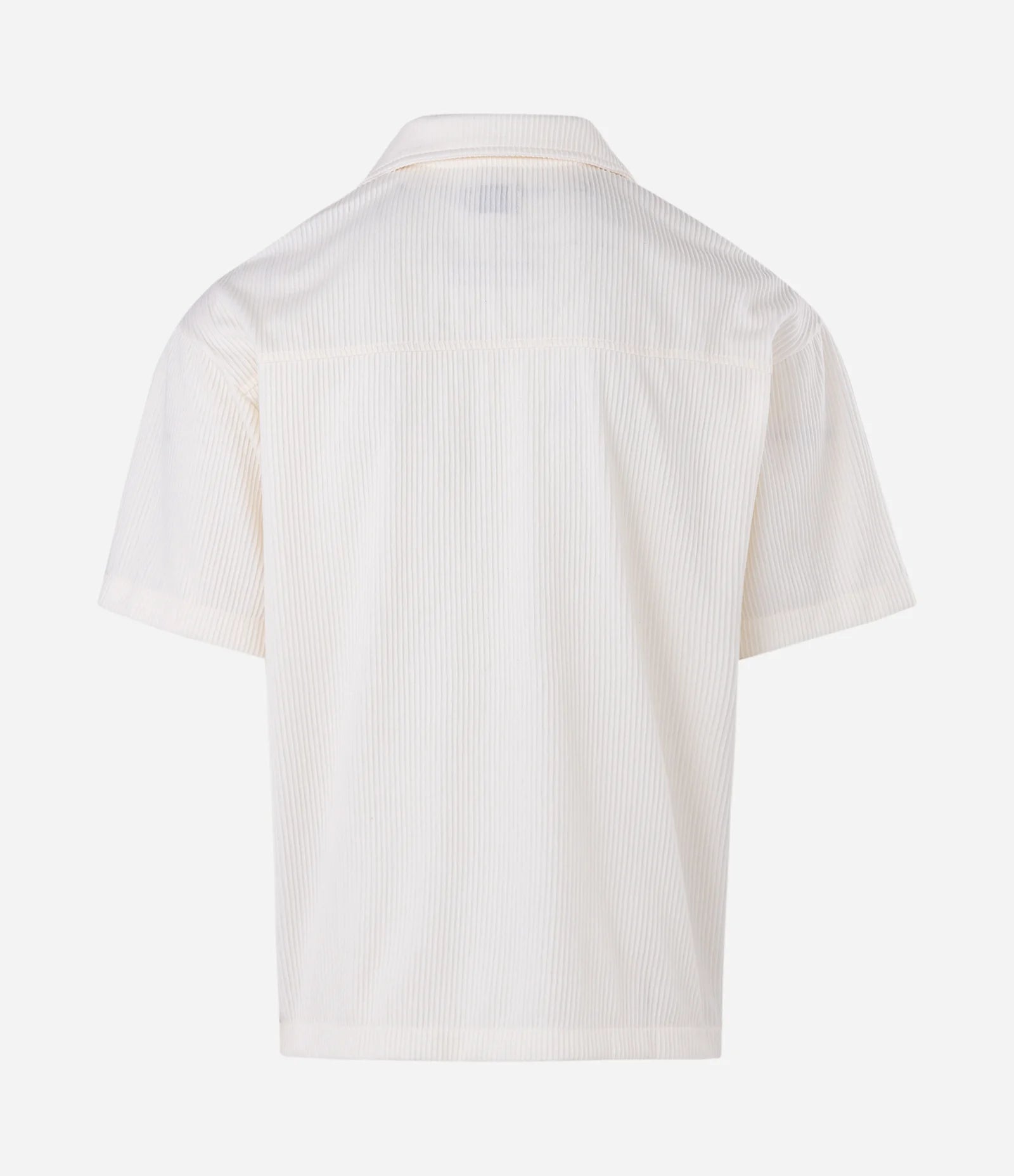 Textured Bowling Collar Shirt – Off White