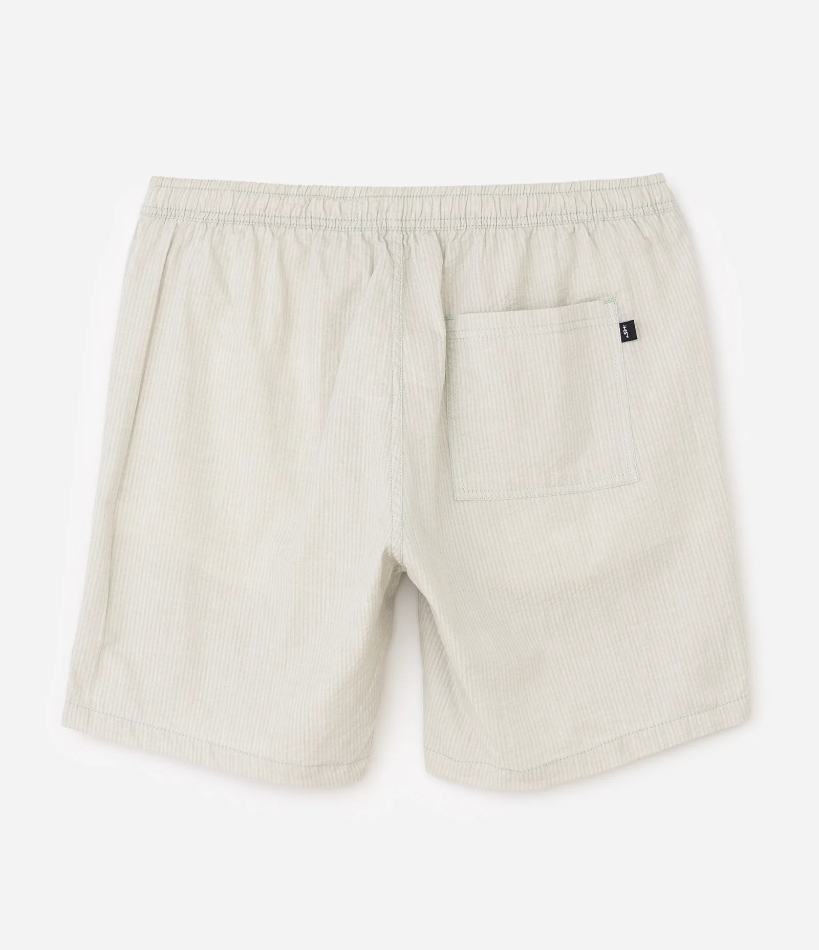 Striped Cotton Casual Shorts – Beige