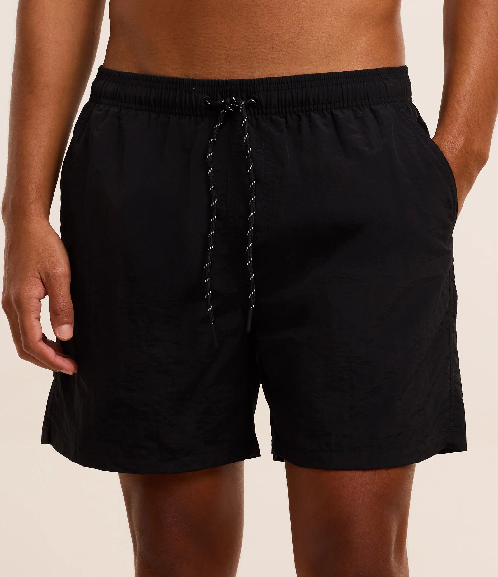 Essential Quick-Dry Swim Shorts – Black