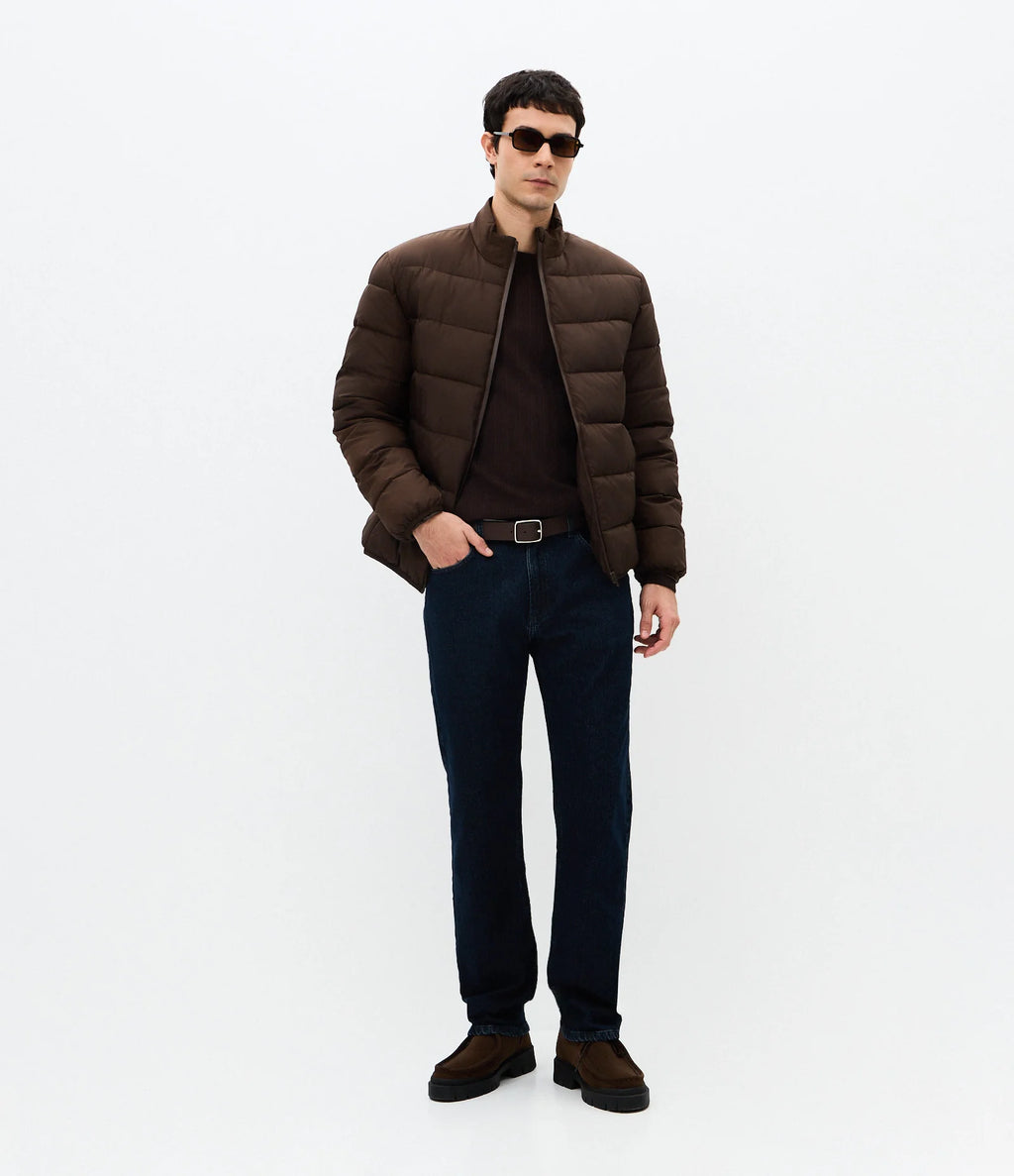 Lightweight Microfibre Zip Jacket – Light Brown